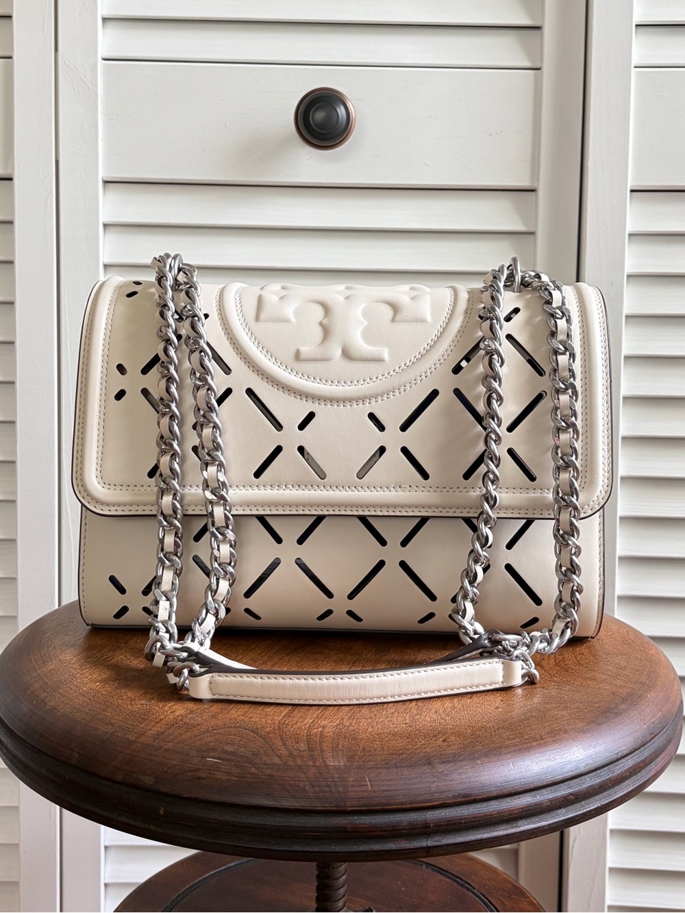 Tory Burch Fleming Convertible Shoulder Bag New Ivory - Picture 4 of 10